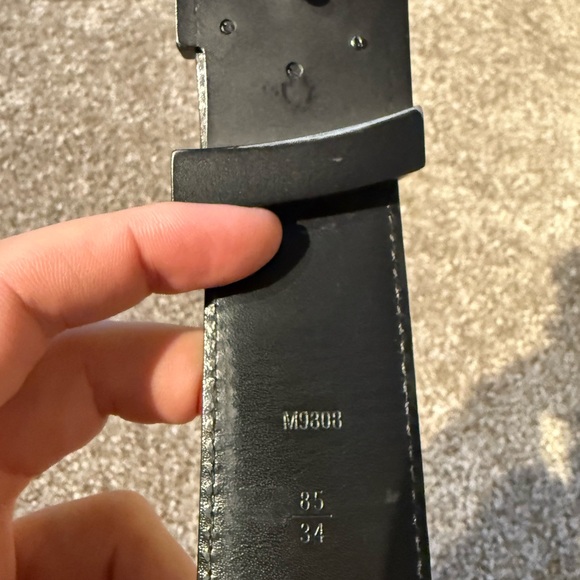 LV BLACK GRAPHITE DARMIER BELT SIZE 85/34 - Picture 3 of 9